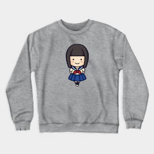 Cute Japanese Student Girl Crewneck Sweatshirt